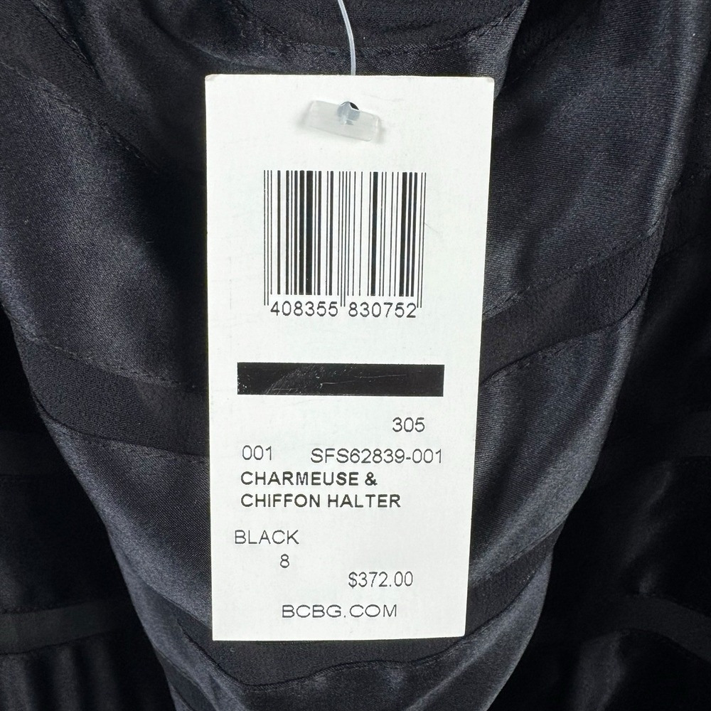 BCBGMaxAzria Black Halter Asymmetrical Maxi Dress - Picture 4 of 7